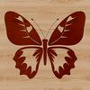 An illustration of a butterfly featuring delicate wings and body, ideal for graphic design and clip art use.