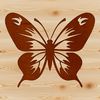 An illustrative butterfly with colorful wings, suitable for gardening projects and vector design.