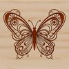 A colorful, detailed illustration of a butterfly with intricate patterns and shapes.