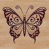 Elegant Butterfly SVG Design An elegant design featuring a stylized butterfly in vector format.
