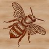 A detailed illustration of a bee in vector format, suitable for various design applications.