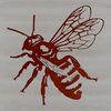 A detailed illustration of a bee in mid-flight, suitable for digital artwork and design projects.