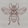 Beautiful Bee Illustration for Gardening A detailed illustration of a bee in vector format, suitable for gardening enthusiasts.