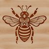 Bee Illustration for Cricut Crafts A detailed illustration of a bee, ideal for gardening enthusiasts and crafters who use cutting machines like Cricut.