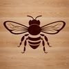SVG Bee Clipart for Crafters Illustration of a bee insect in vector format, suitable for gardening and craft projects.
