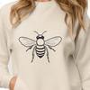 A detailed illustration of a bee with intricate details and textures suitable for vector designs.