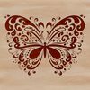 Ornate Winged Beauty A colorful, ornate butterfly design, suitable for use in gardening or as clip art.