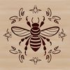 Beautiful Insect Art Vector Ornate illustration of a bee, suitable for gardening and vector design projects.