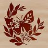 A colorful butterfly with delicate wings perched on a floral arrangement.