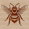 Gardening Decoration Vector Art Illustration of a bee, a common insect found in gardens and agricultural areas.