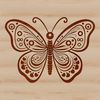 A colorful illustration of a butterfly with intricate details.