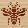 Free Bee Clipart for Vector Graphics A detailed illustration of a bee with intricate details, suitable for vector design in various formats such as SVG.