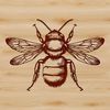Illustrative representation of a bee in vector format.