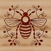 Intricate Floral Bee Illustration A stylized illustration of a bee surrounded by intricate floral patterns.
