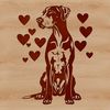 Beautiful Great Dane SVG Clip Art Vector A large dog breed with a gentle expression, represented as an SVG vector art.