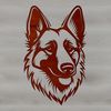 Free German Shepherd Clip Art A high-quality vector graphic of a German Shepherd animal profile in SVG format.