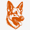 Artistic German Shepherd SVG, PNG, PDF And DXF Files