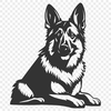 Laying German Shepherd Decal