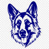 Beautiful German Shepherd Vector Drawing