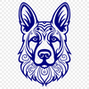 Beautiful German Shepherd Digital Artwork - Free DXF Download