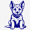 Artistic German Shepherd Vector Image - Free SVG