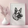 German Shepherd Decal In SVG, PNG, PDF And DXF Formats