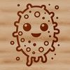 Germs and Microorganisms SVG Design A high-resolution vector illustration of a bacterium, suitable for commercial or personal projects.