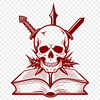 Decorative Adorned Skull Design A detailed illustration of a skull adorned with ornate details, suitable for crafting or design projects.
