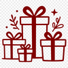 A digital illustration of a gift wrapped in a box, perfect for personal or commercial use.