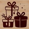A simple vector illustration of a wrapped gift box with a bow.