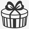 A simple vector illustration of a gift box with wrapping paper and ribbon, ideal for Christmas or birthday celebrations.