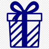 A wrapped present with a ribbon and bow, suitable for various occasions including Christmas and birthdays.