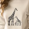 Wildlife Illustration of a Tall Giraffe A vector illustration of a giraffe in a wildlife setting.