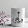 A tall mammal with long neck and legs in a natural habitat.
