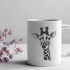 Tall African Wildlife Mammal Icon A single-tiered, tall African mammal with spotted fur and long neck, suitable for vector art design.