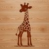 Tall Giraffe Silhouette in Spot Pattern SVG illustration of a tall, spotted giraffe in profile, suitable for vector design and cutting machine applications.