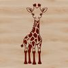 Giraffe Silhouette with Stripes A large, even-toed ungulate with a distinctive coat pattern and long neck.
