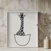 A high-resolution illustration of a giraffe, suitable for commercial and personal projects.