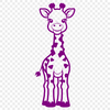Wildlife Illustrator Giraffe Silhouette A detailed vector illustration of a giraffe in its natural habitat.