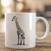 African Mammal Illustration A high-quality SVG illustration of a tall African mammal with a long neck and spots.