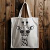 Wildlife Illustration with Shades A high-resolution digital illustration of a giraffe wearing sunglasses.
