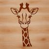 Vector illustration of a giraffe, suitable for digital design projects.