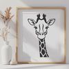 A tall, even-toed ungulate with a long neck and spots.