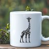 SVG Giraffe Silhouette A high-resolution illustration of a giraffe, suitable for printing or digital design.