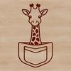 Safari Icon with Unique Coat Pattern An illustration of a safari animal with distinctive markings on its coat.