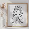 Royal Illustration in Vector Graphics An illustrated girl in a royal dress, created using vector graphics.