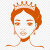 A digital illustration of a young female princess in regal attire.