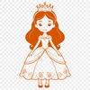Beautiful Female Royalty Illustration Female royalty illustration created as a vector art design, suitable for digital or laser cutting applications.