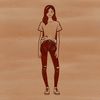 Editable Female Cutout Image A female silhouette designed as an editable vector image.