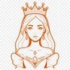 Young Princess in a Whimsical Setting A digital illustration of a young female princess in a traditional fairy tale setting.